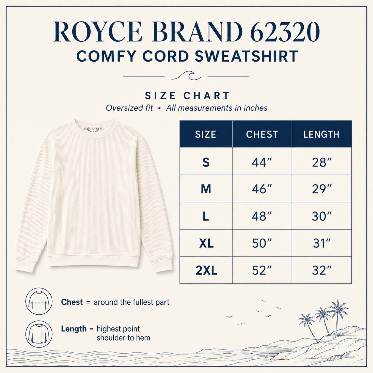 The Long Island Comfy Cord Crew — Embroidered | Salt + Shore