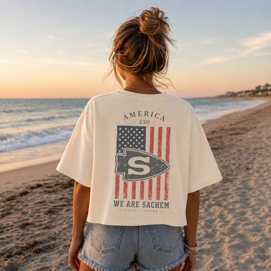 America 250: We Are Sachem – Premium Garment-Dyed – Bone | Sachem North Football | Salt + Shore