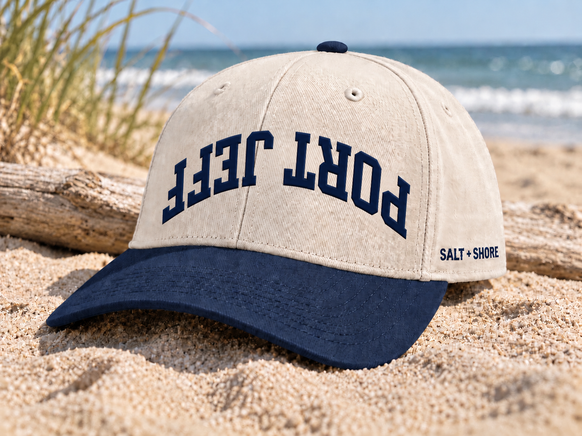 Port Jeff Upside Down Collegiate Hat | Port Jeff | Salt + Shore