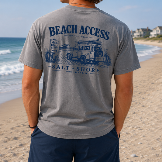4x4 Beach Access – Premium Garment-Dyed – Washed Gray | Salt + Shore