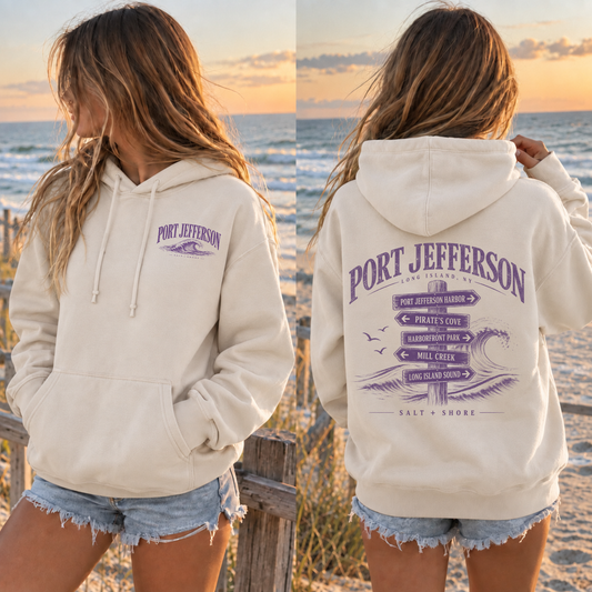 Port Jeff Wayfinder – Premium Garment-Dyed – Bone | Port Jeff | Salt + Shore