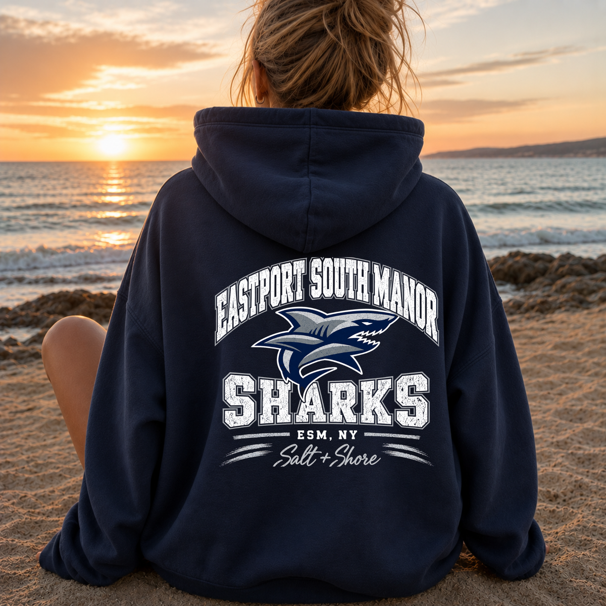 ESM Sharks Varsity – Classic Cotton – Navy | ESM Sharks | Salt + Shore
