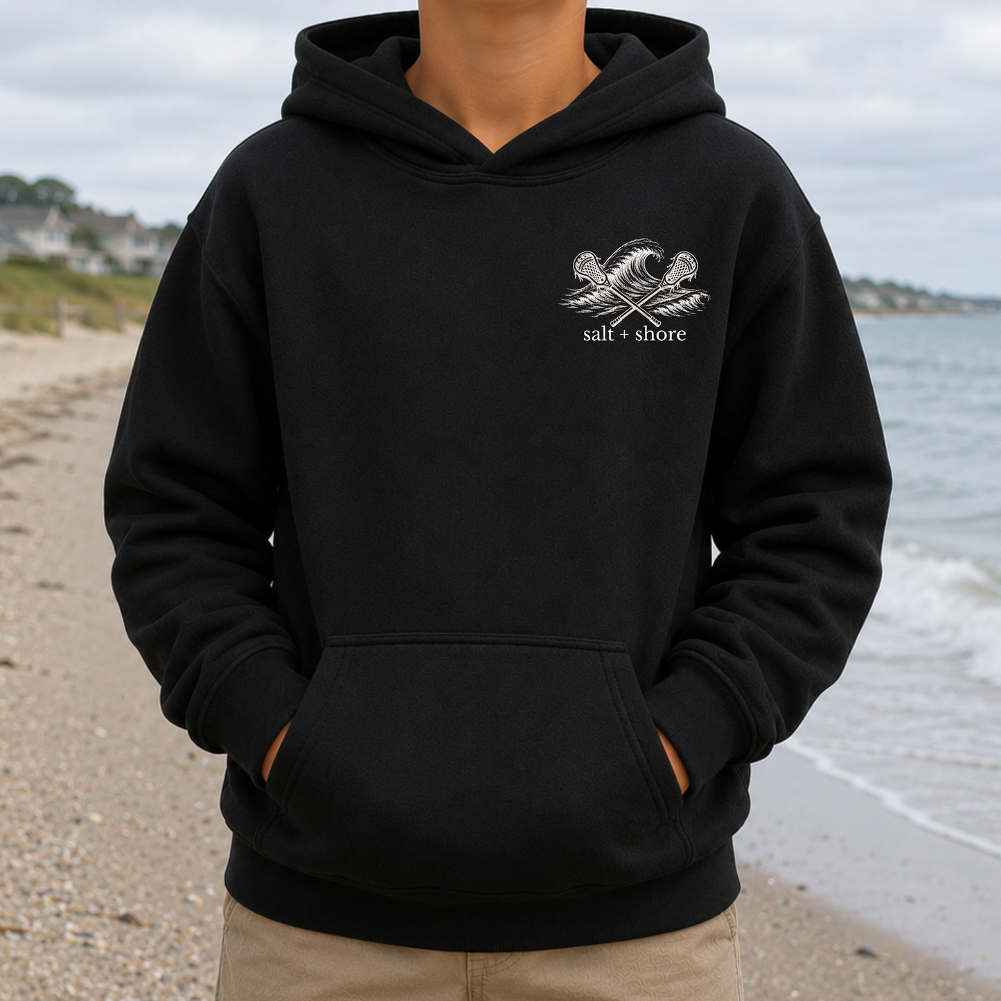 Salt + Shore Lacrosse - YOUTH – Classic Cotton – Black | Salt + Shore