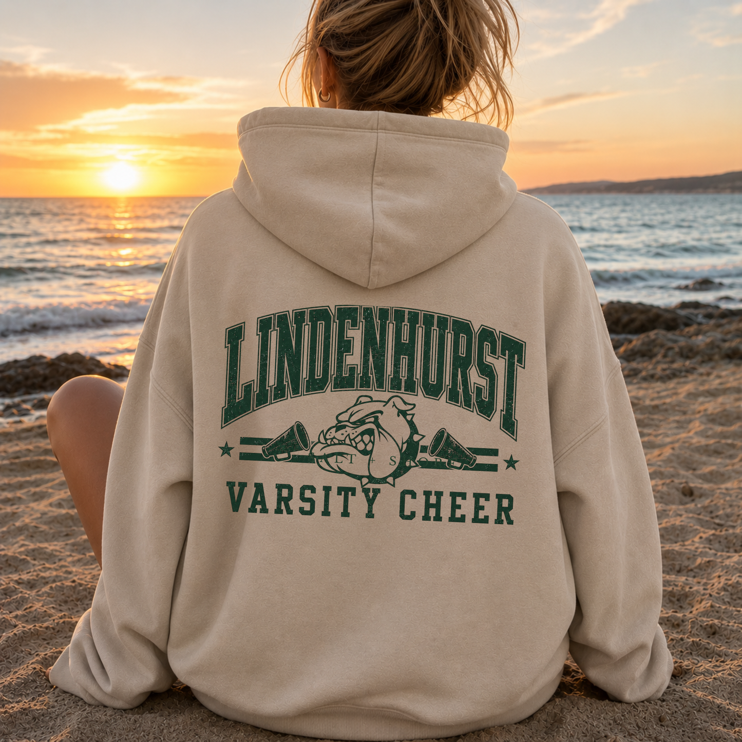 Lindenhurst Varsity Cheer – Classic Cotton – Sand | Lindenhurst Cheer | Salt + Shore