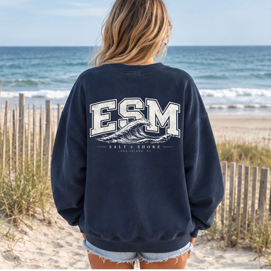 ESM Tide - Premium Garment-Dyed – Washed Navy | ESM Sharks | Salt + Shore