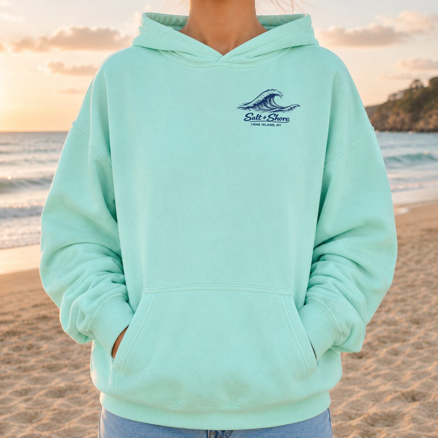 Locals Wave – Premium Garment-Dyed – Coastal Mint | Salt + Shore