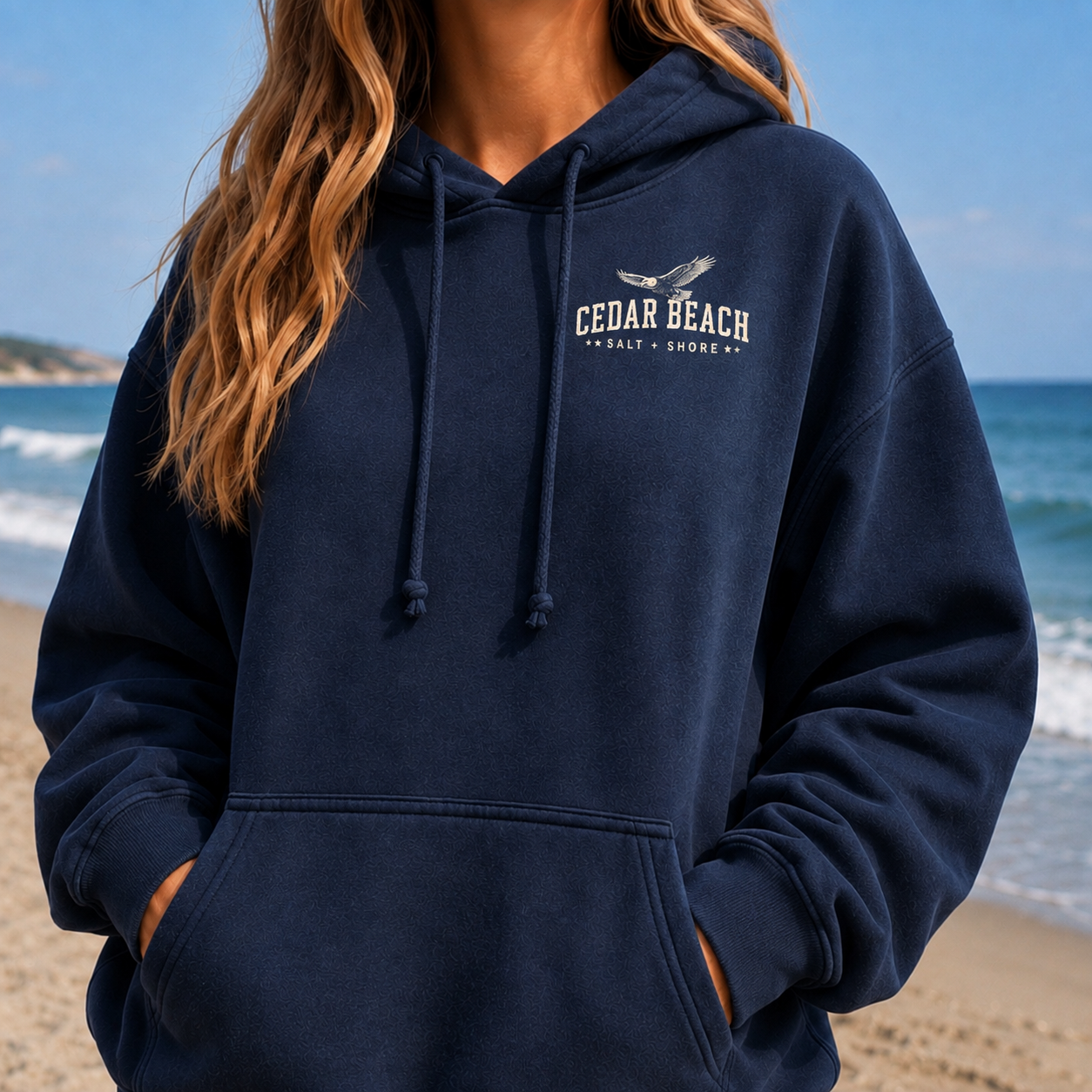 Cedar Beach – Premium Garment-Dyed – Washed Navy | Salt + Shore