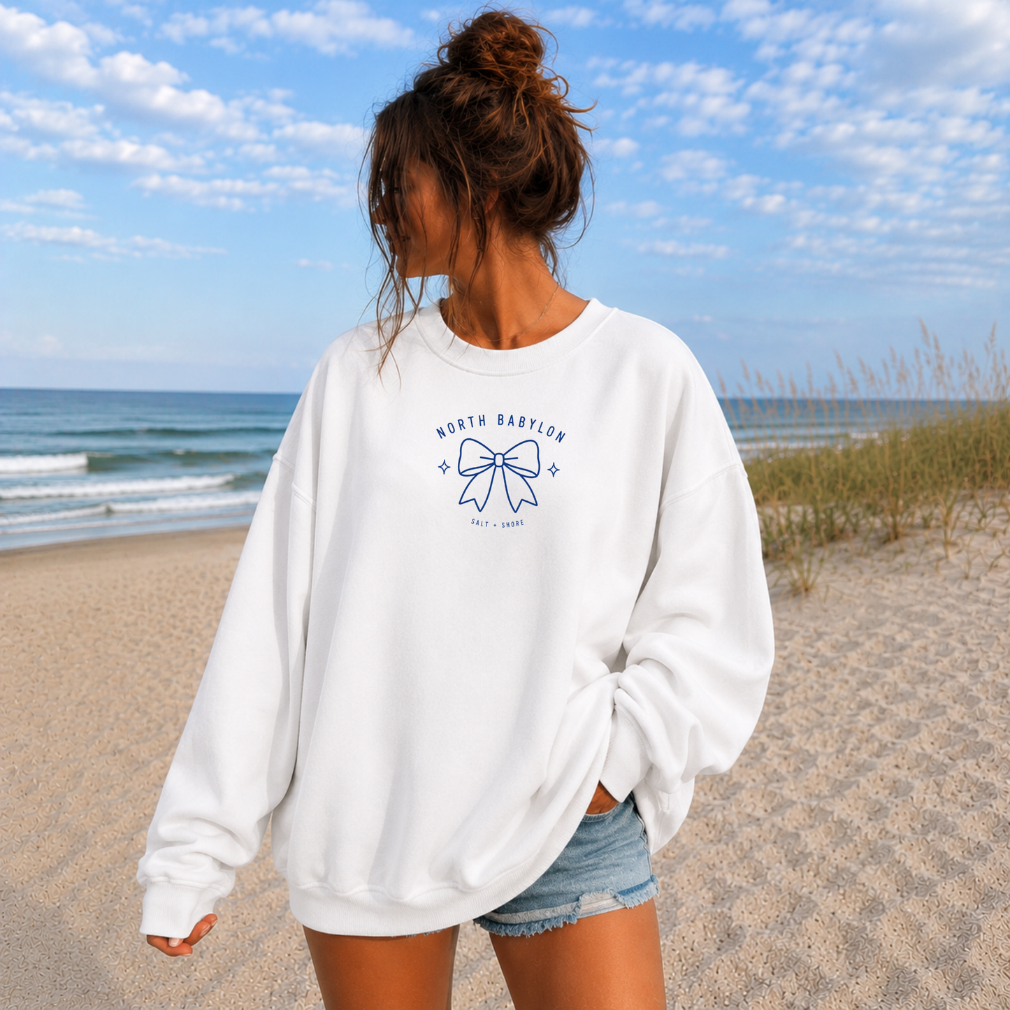 North Babylon Cheerleader – Premium Garment-Dyed – Washed White | North Babylon Cheer | Salt + Shore
