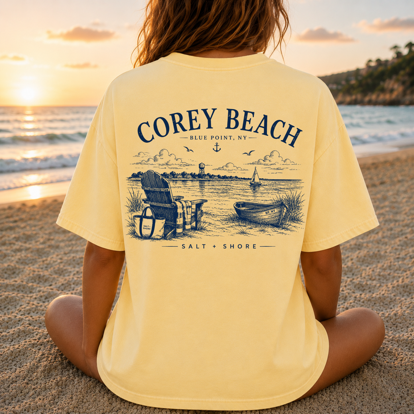 Corey Beach – Premium Garment-Dyed – Sunwashed Butter | Salt + Shore