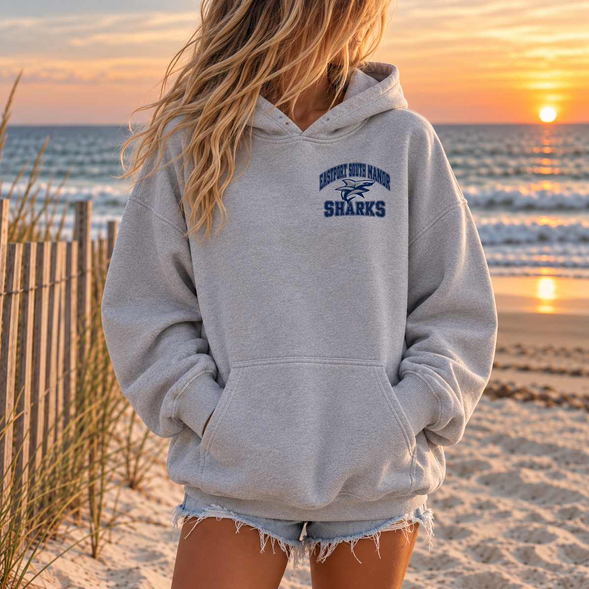 ESM Sharks Varsity - Classic Cotton – Athletic Gray | ESM Sharks | Salt + Shore