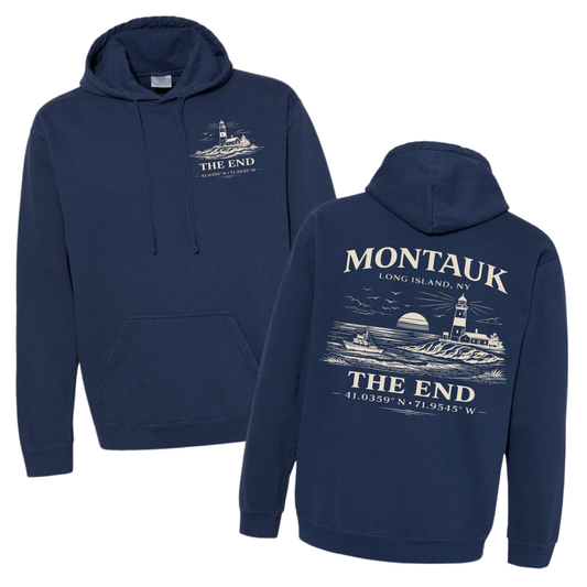 Montauk: The End – Premium Garment-Dyed – Washed Navy | Salt + Shore