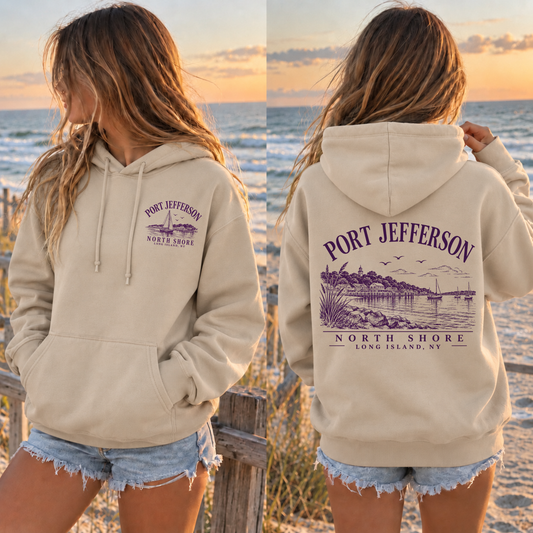 Port Jefferson Harbor Heritage – Classic Cotton – Sand | Port Jeff | Salt + Shore