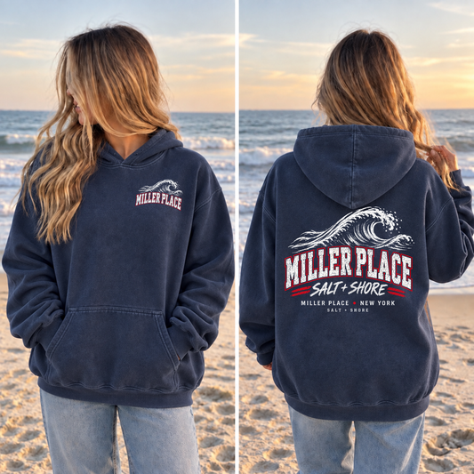 Miller Place Wave – Premium Garment-Dyed – Washed Navy | Miller Place | Salt + Shore