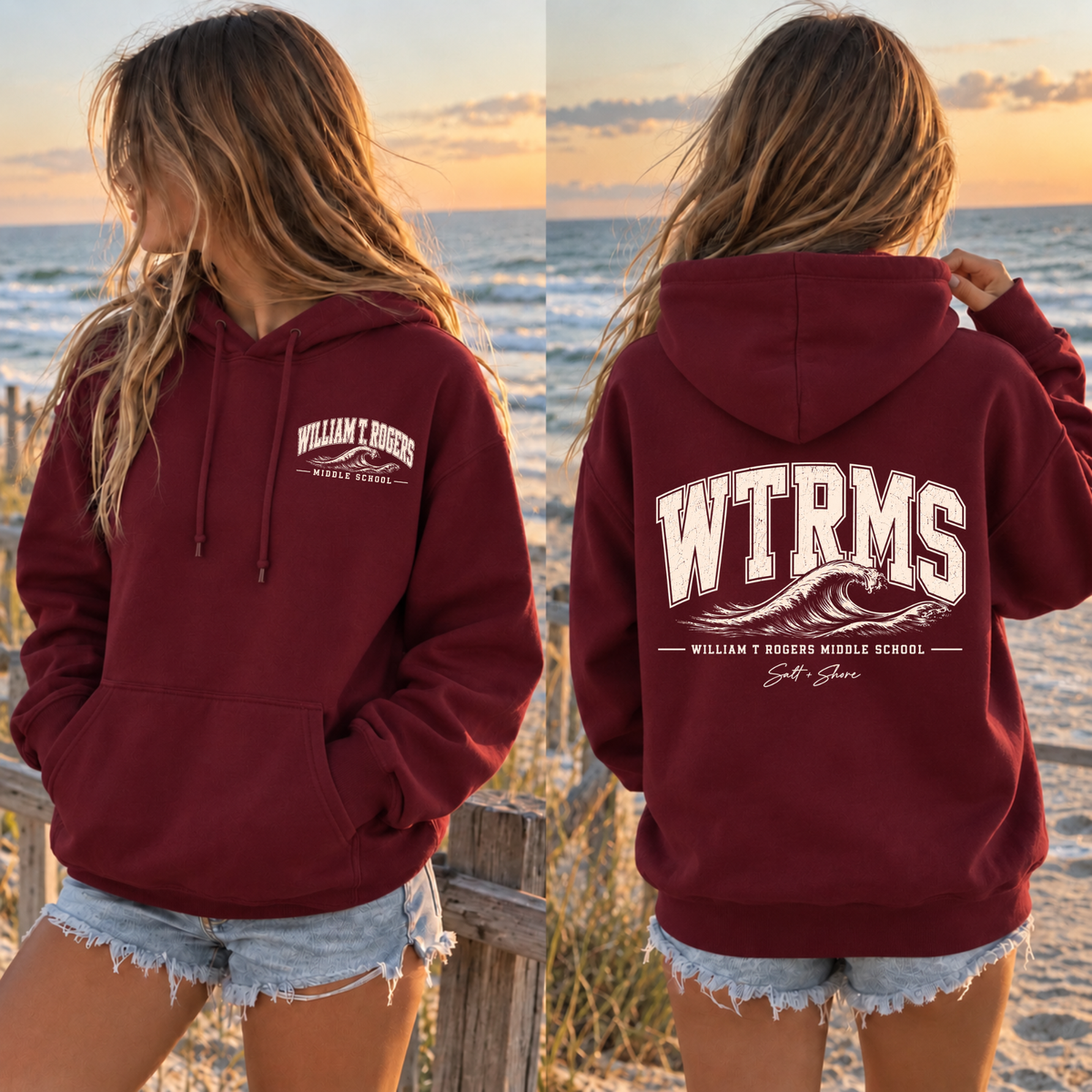 WTRMS Wave – Classic Cotton – Harbor Maroon | Kings Park | Salt + Shore