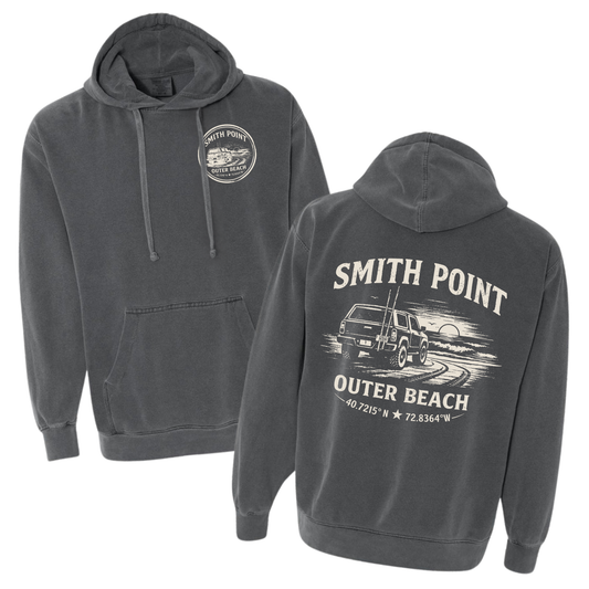 Smith Point Outer Beach – Premium Garment-Dyed – Washed Charcoal | Salt + Shore