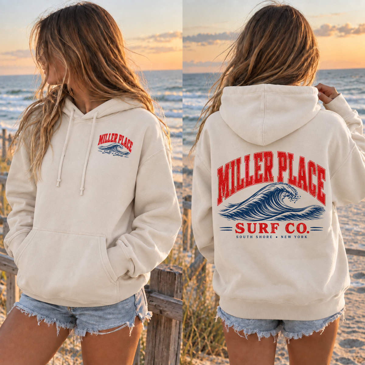 Miller Place Surf Co. – Premium Garment-Dyed – Bone | Miller Place | Salt + Shore