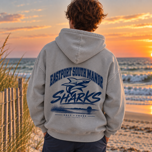ESM Shoreline Sharks - Premium Garment-Dyed – Washed Gray | ESM Sharks | Salt + Shore