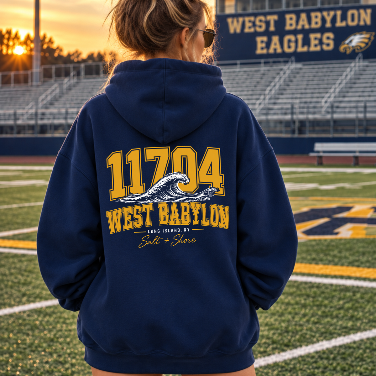11704 Tide – Classic Cotton – Navy | West Babylon Cheer | Salt + Shore