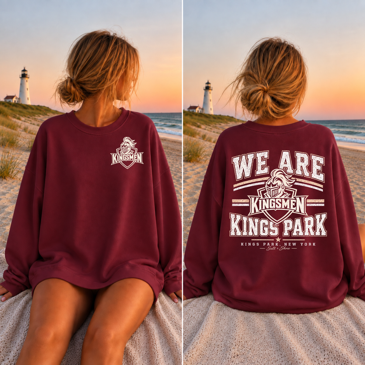 We Are Kings Park – Premium Garment - Harbor Maroon | Kings Park | Salt + Shore