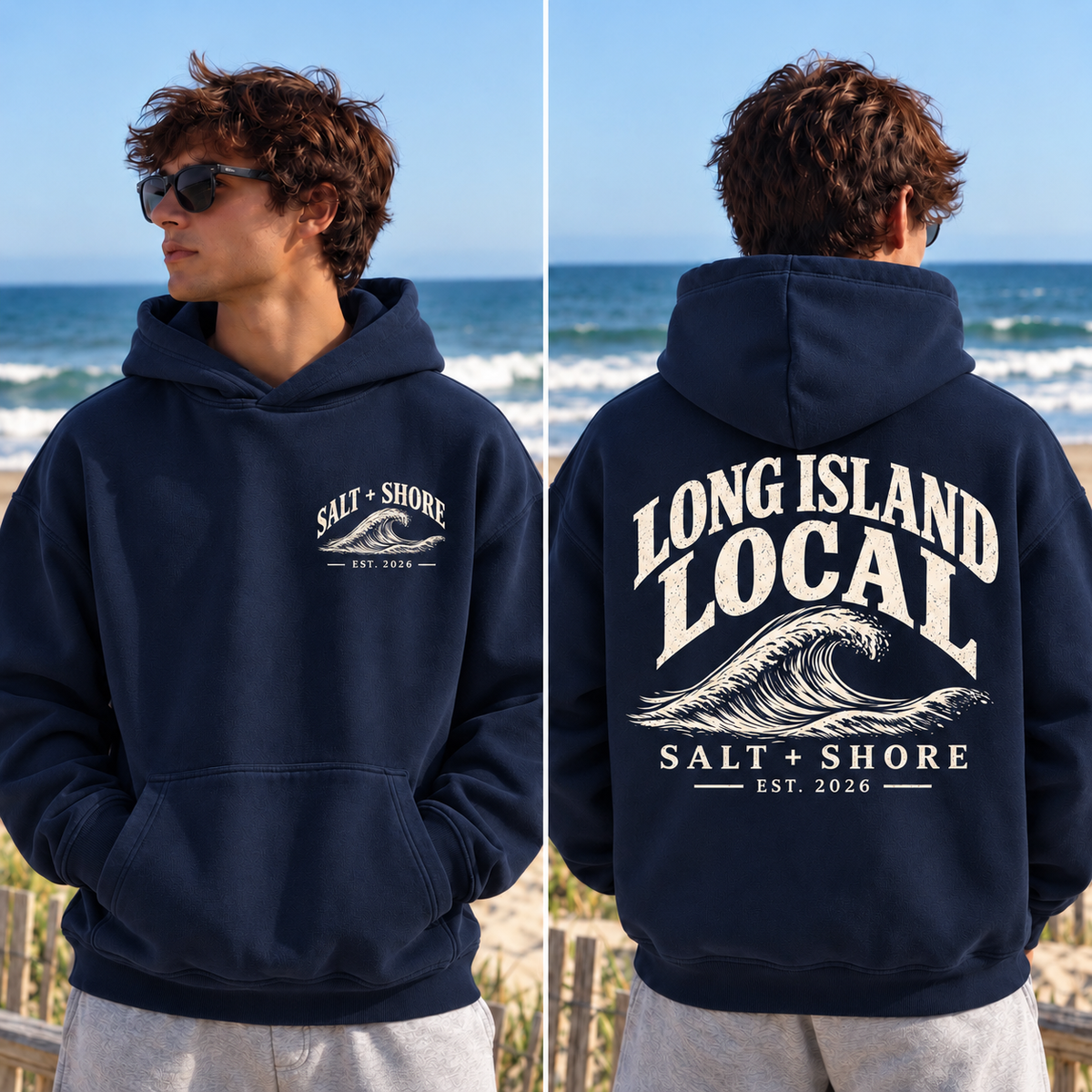 Long Island Local – Premium Garment-Dyed – Washed Navy | Salt + Shore