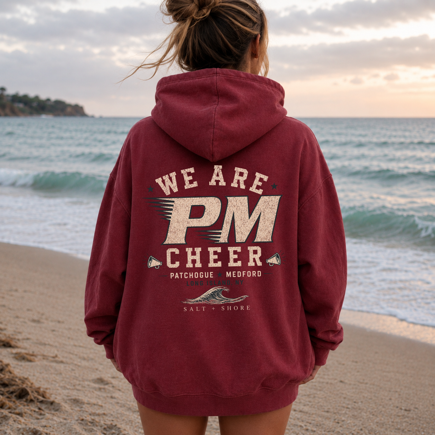PM Cheer Varsity – Premium Garment-Dyed – Red Tide | PM Cheer | Salt + Shore
