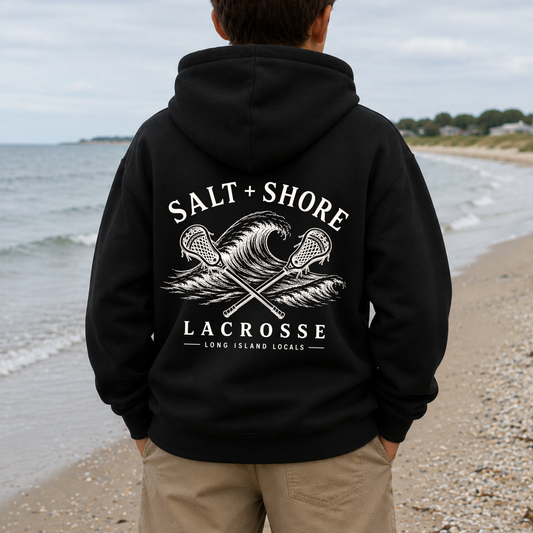 Salt + Shore Lacrosse - YOUTH – Classic Cotton – Black | Salt + Shore