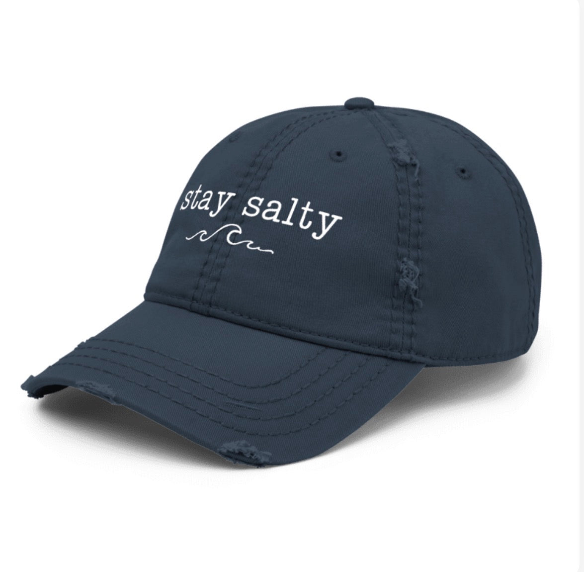 Stay Salty Embroidered Navy Dad Hat | Salt + Shore