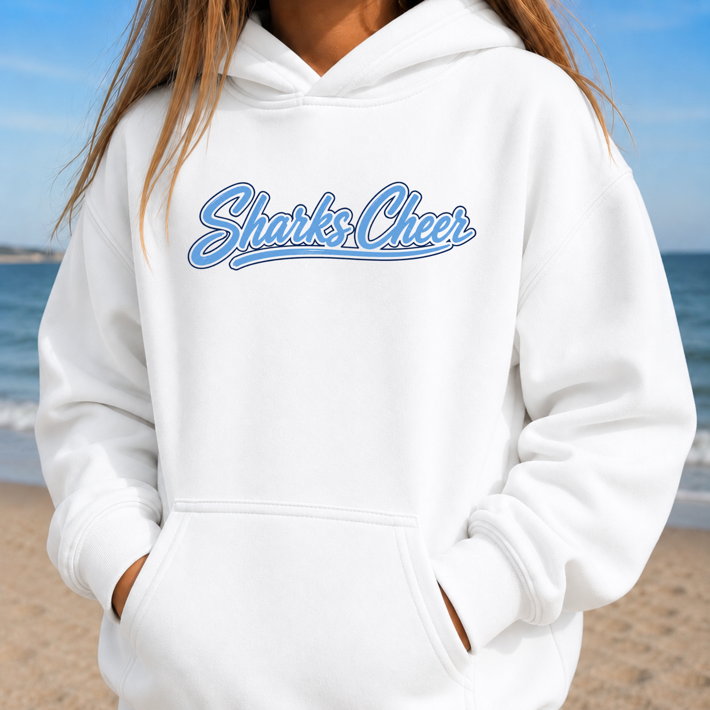 Sharks Cheer: Mermaid Spirit – Classic Cotton – White | Sharks Cheer | Salt + Shore