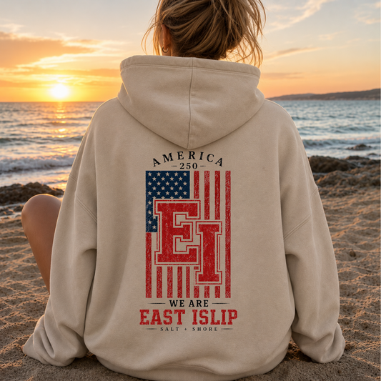 America 250: We Are East Islip – Classic Cotton – Sand | East Islip | Salt + Shore