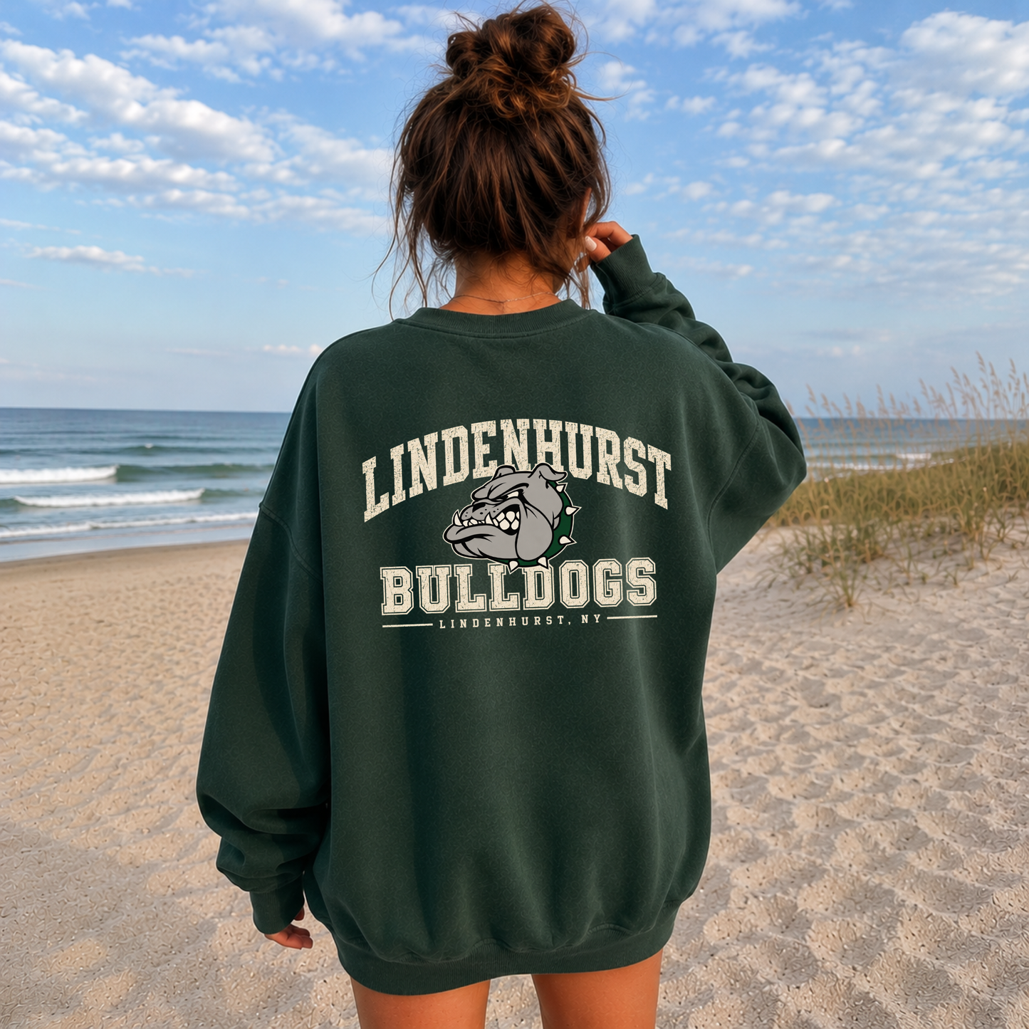 Lindenhurst Bulldogs Classic – Premium Garment-Dyed – Coastal Pine| Lindenhurst Cheer | Salt + Shore