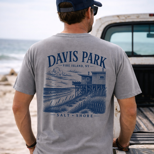 Davis Park Days – Premium Garment-Dyed – Washed Gray | Salt + Shore
