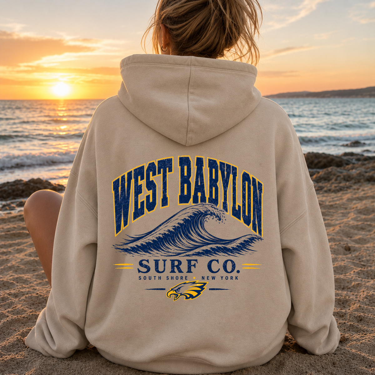 West Babylon Surf Co.  – Classic Cotton – Sand | West Babylon Cheer | Salt + Shore