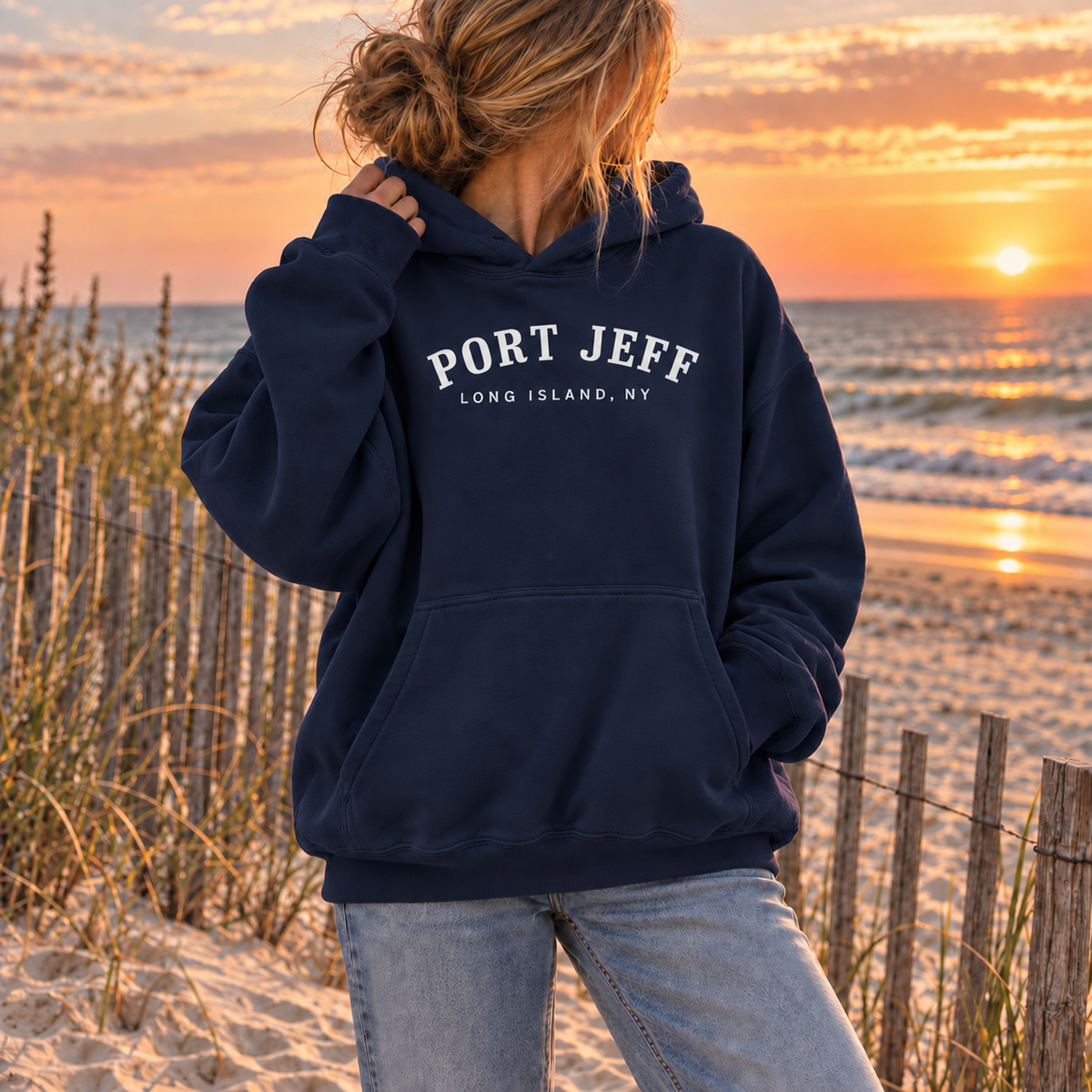 Port Jeff Heavyweight Embroidered - Navy | Port Jeff | Salt + Shore