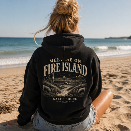 Meet Me on Fire Island – Premium Garment-Dyed – Washed Black | Salt + Shore