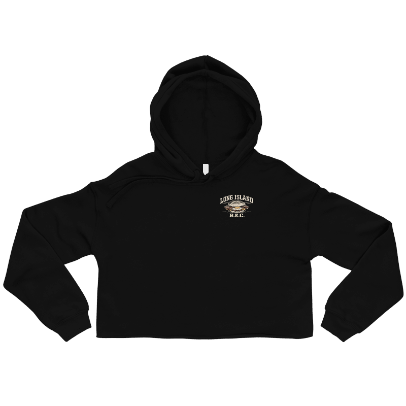 The Long Island Breakfast Club Crop Premium Garment- Dyed – Black | Salt + Shore