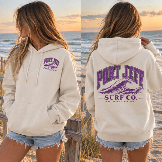 Port Jeff Surf Co. – Premium Garment-Dyed – Bone | Port Jeff | Salt + Shore