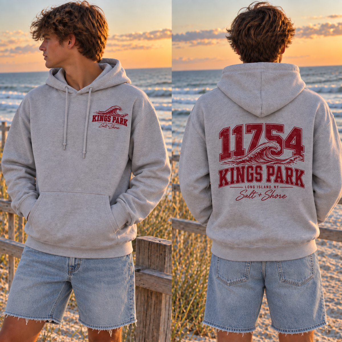 17754 Wave – Classic Cotton – Athletic Gray | Kings Park | Salt + Shore