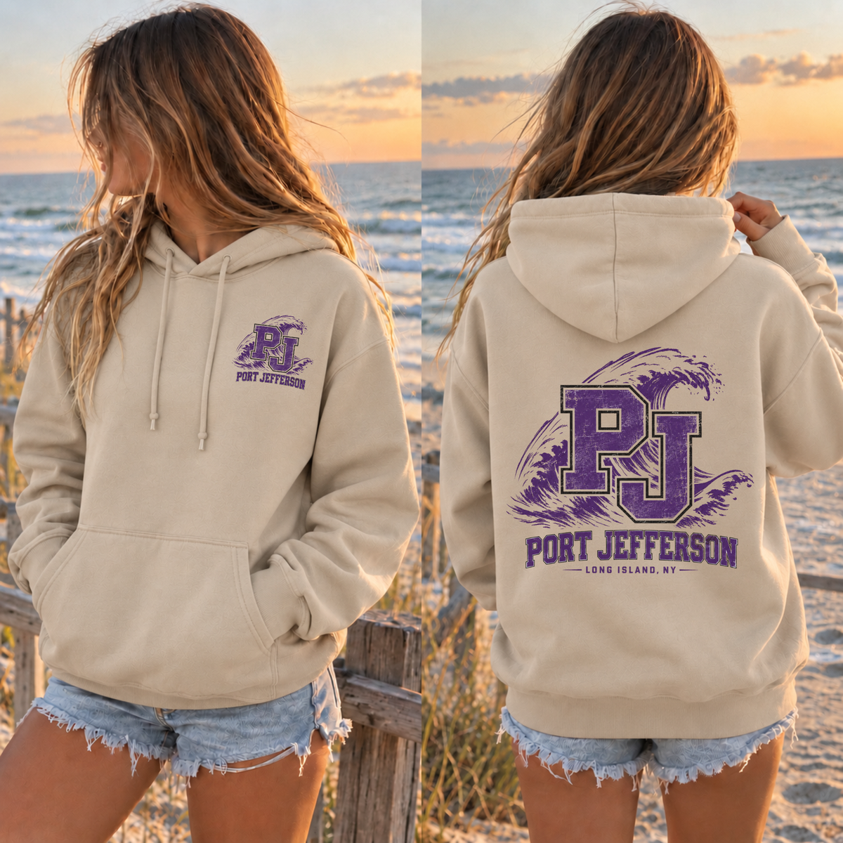 PJ Coastal Wave – Classic Cotton – Sand | Port Jeff | Salt + Shore