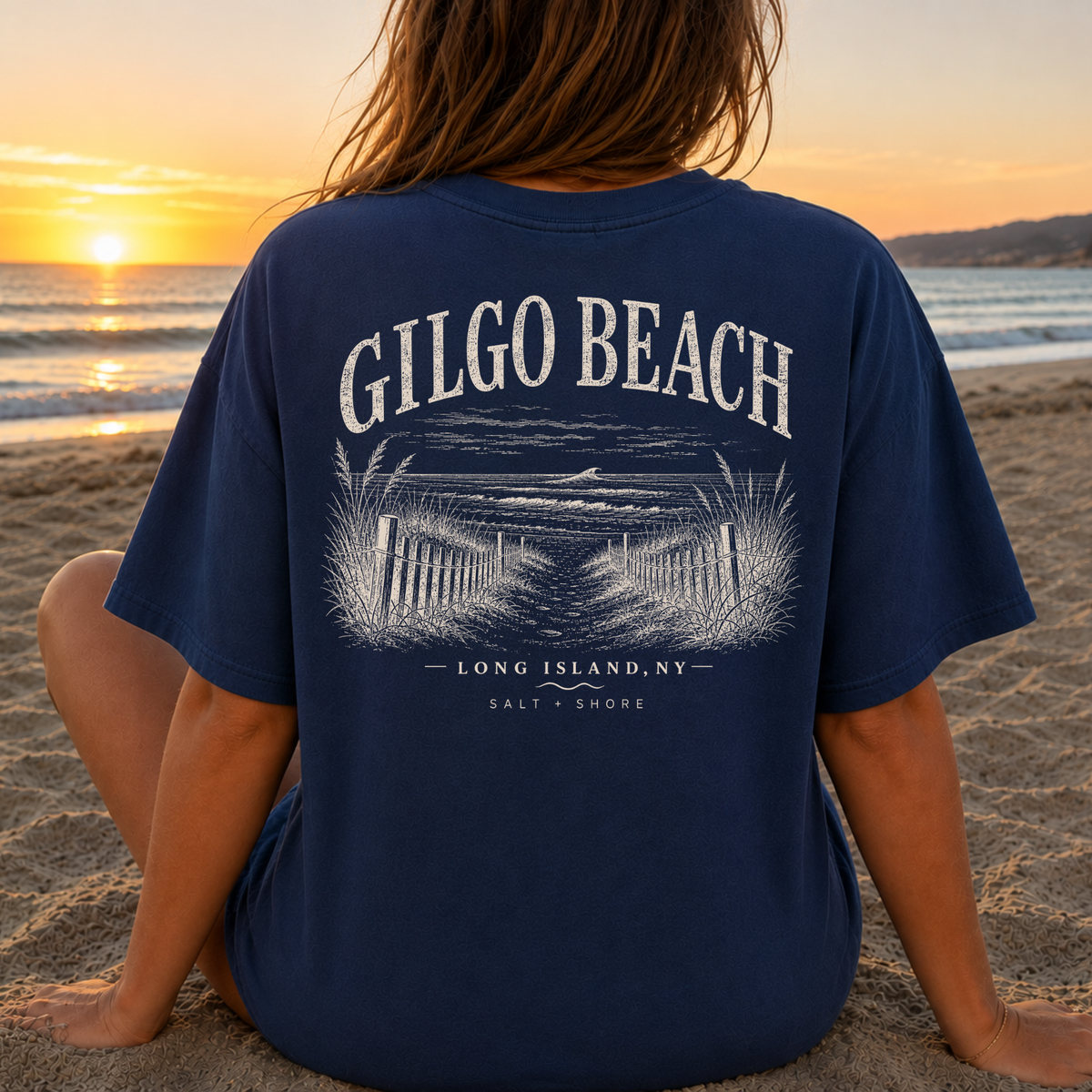 Gilgo Beach – Premium Garment-Dyed – Washed Navy | Salt + Shore
