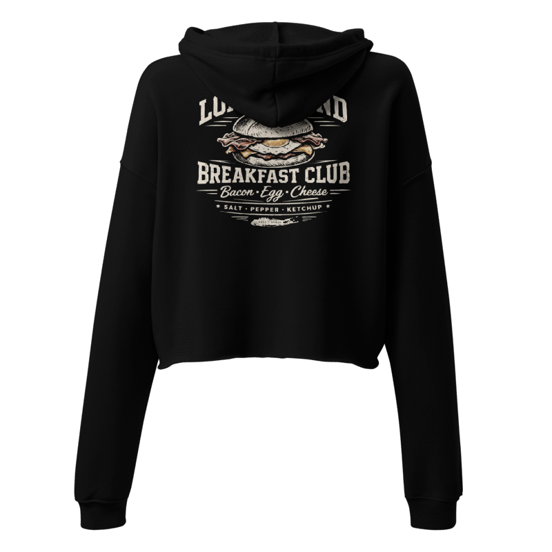 The Long Island Breakfast Club Crop Premium Garment- Dyed – Black | Salt + Shore