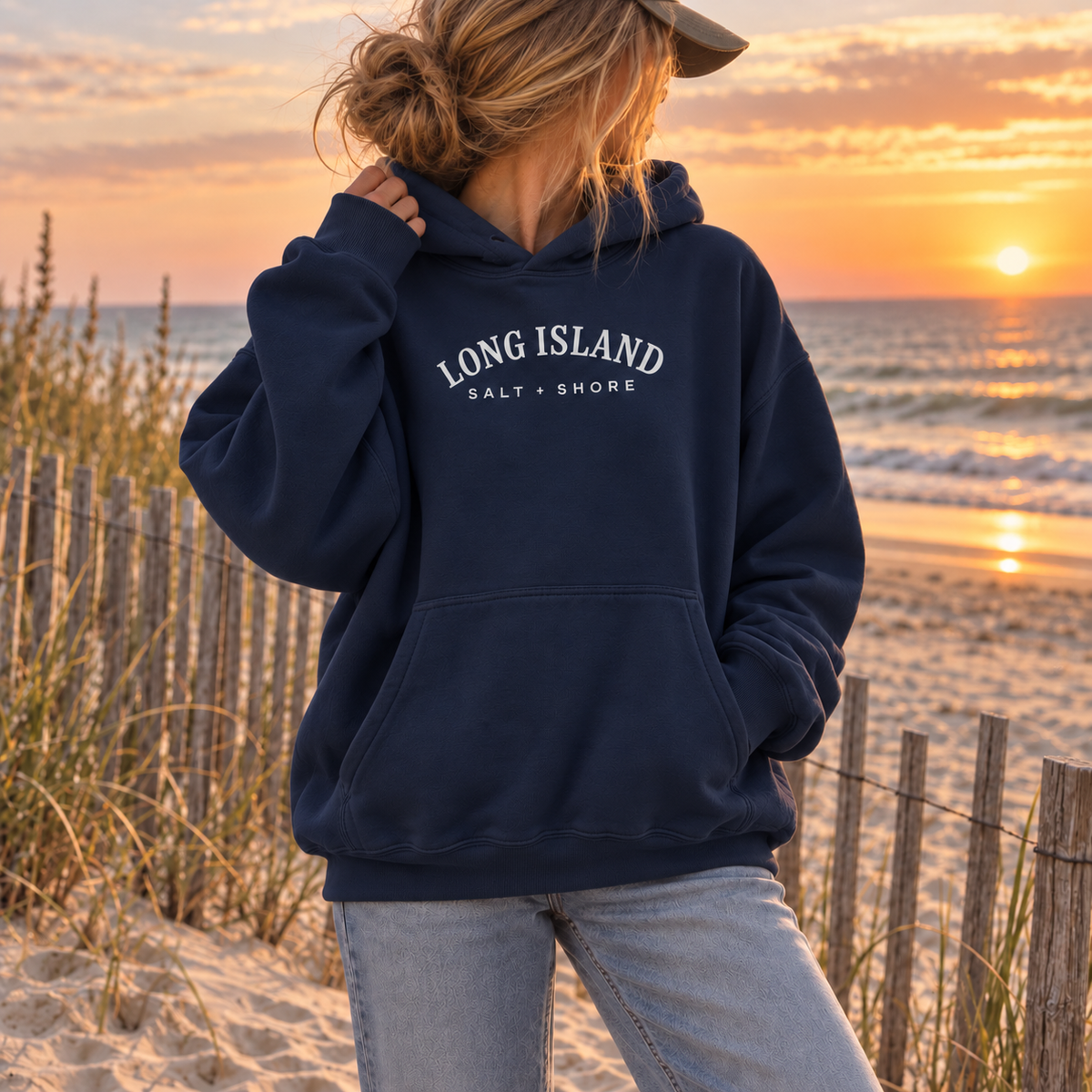 Long Island Premium Heavyweight Embroidered Essential – Navy | Salt + Shore
