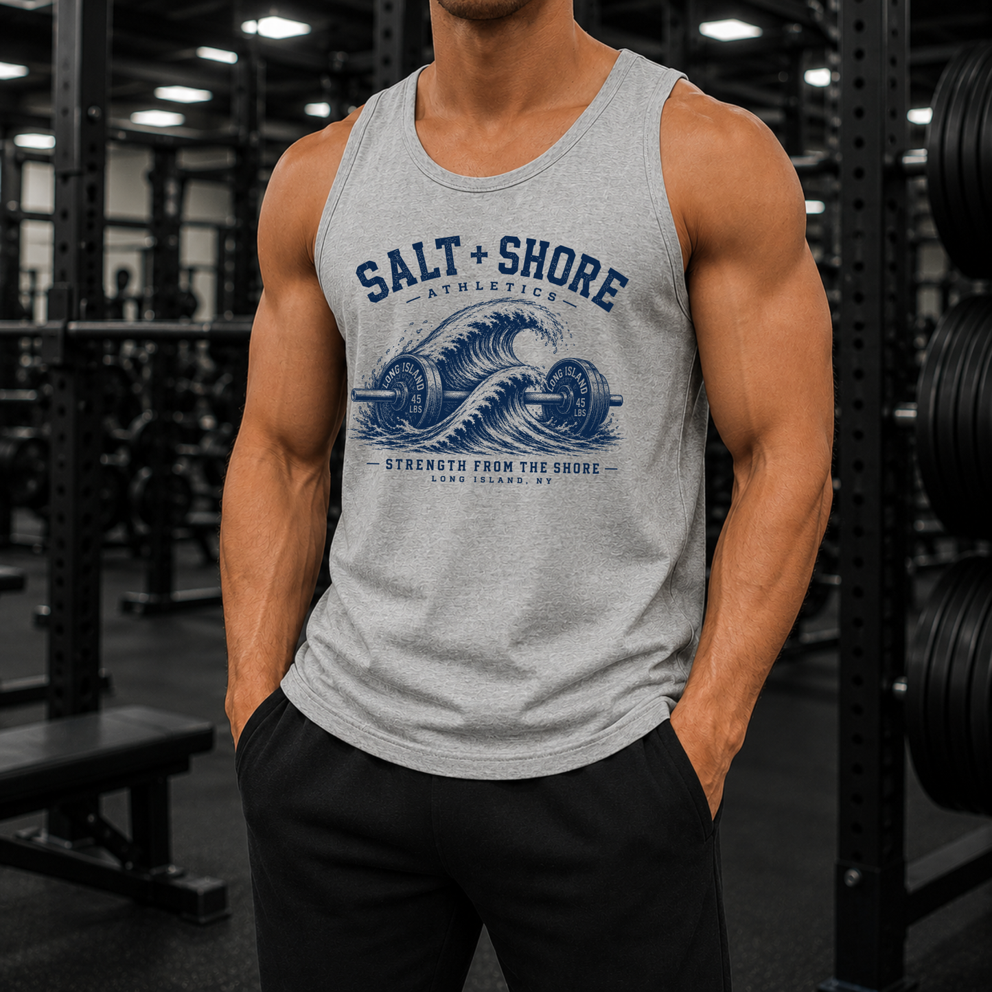 Heavy Tides Tank Top – Athletic Gray | Salt + Shore
