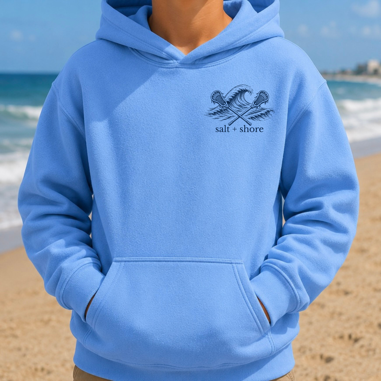 Salt + Shore Lacrosse - YOUTH – Classic Cotton – C. Blue | Salt + Shore