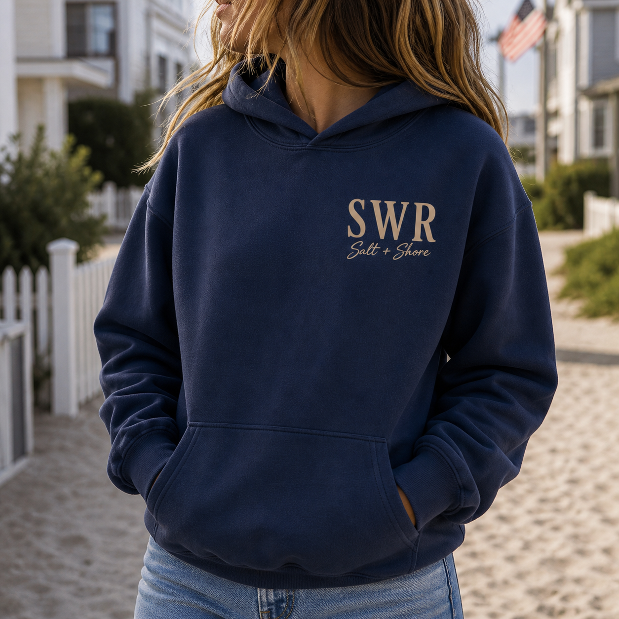 SWR Coastal Outline – Classic Cotton – Navy | SWR Varsity Cheer | Salt + Shore