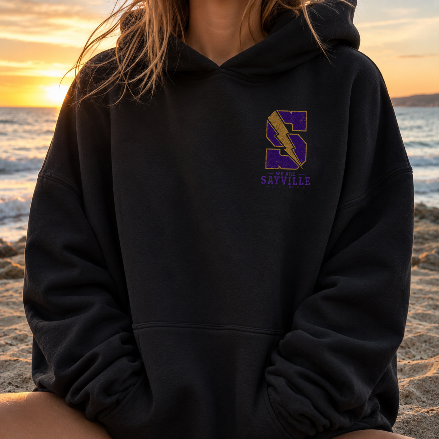 We Are Sayville – Classic Cotton – Black | Sayville Cheer | Salt + Shore
