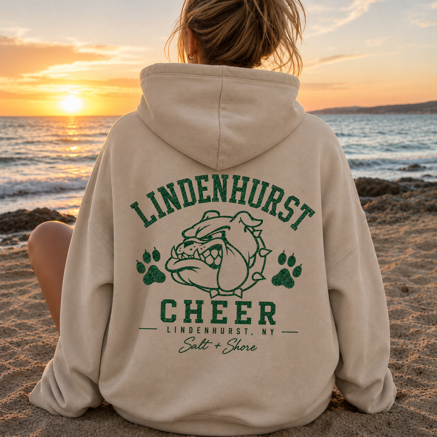 Lindenhurst Bulldogs Cheer – Classic Cotton – Sand | Lindenhurst Cheer | Salt + Shore