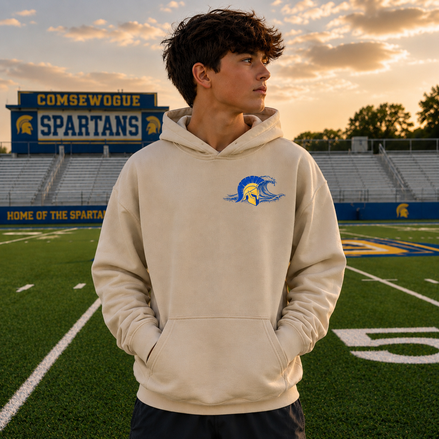 Spartan Coast – Classic Cotton – Sand | Comsewogue Football | Salt + Shore