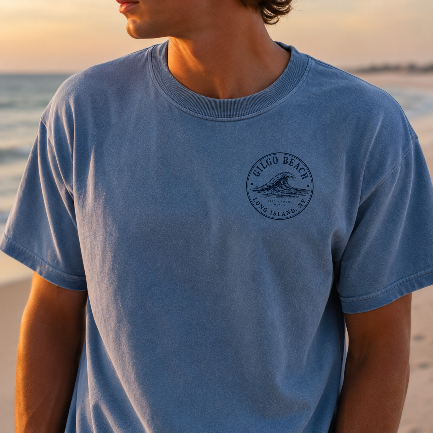 Gilgo Beach – Premium Garment-Dyed – Washed Indigo | Salt + Shore