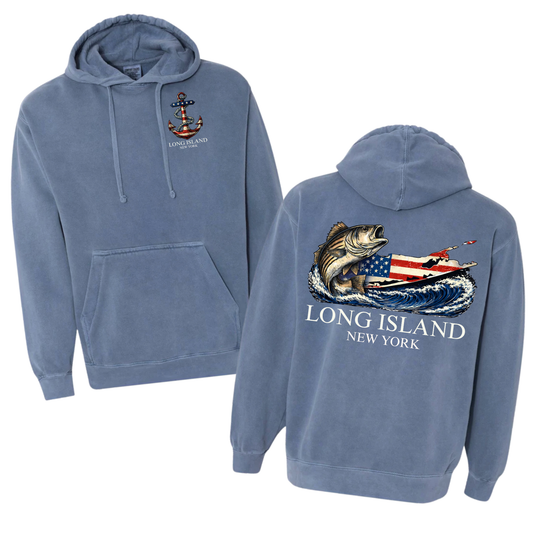 Long Island Striper – Premium Garment-Dyed – Washed Indigo | Salt + Shore