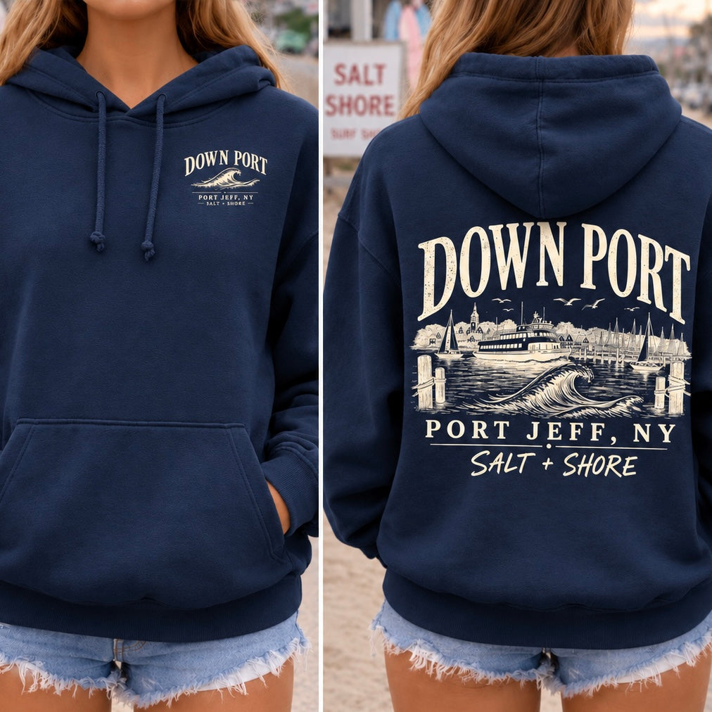 Down Port Port Jeff – Classic Cotton – Navy | Port Jeff | Salt + Shore